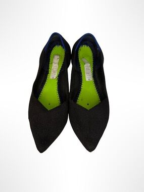 Rothy’s Black Pointed Toe Flats Knit Women’s 9.5 Missing Insoles